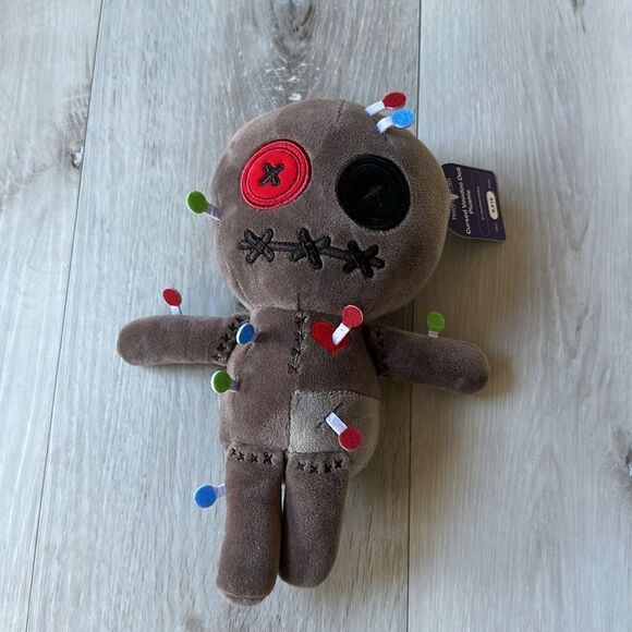 Makeship Cursed Voodoo Doll Plushie Brown NWT in packaging - Picture 8 of 11